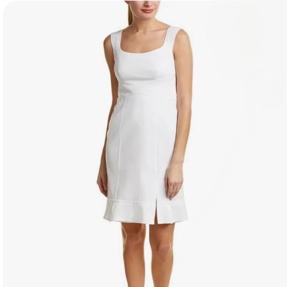 Nanette Lepore White Sleeveless Sheath Mini Dress